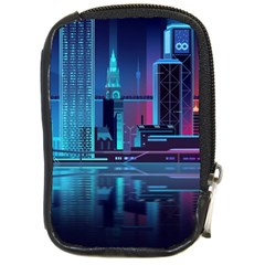 Digital Art Artwork Illustration Vector Buiding City Compact Camera Leather Case by 99art