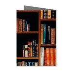 Assorted Title Of Books Piled In The Shelves Assorted Book Lot Inside The Wooden Shelf Mini Greeting Cards (Pkg of 8) Left