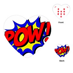 Pow Comic Comic Book Fight Playing Cards Single Design (heart) by 99art