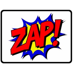 Zap Comic Book Fight Fleece Blanket (large) by 99art