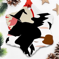 Bat Broom Broomstick Ornament (snowflake) by 99art