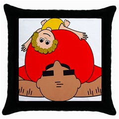 Comic-characters-grandfather Throw Pillow Case (black) by 99art