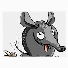Animal-armadillo-armored-ball- Large Glasses Cloth (2 Sides) by 99art