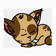 Cat-cartoon-pet-kitten-character Small Glasses Cloth by 99art