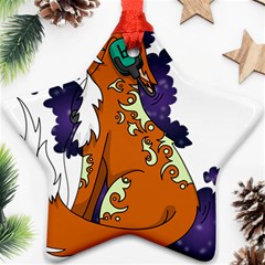 Fuchs-comic-music-wild-animal-cute Star Ornament (two Sides) by 99art