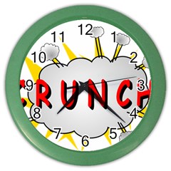 Comic-noise-paleness-explosion Color Wall Clock by 99art