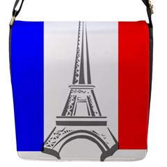 Eiffel-tower-france-flag-tower- Flap Closure Messenger Bag (s) by 99art