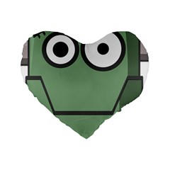 Cartoon-cute-frankenstein-halloween Standard 16  Premium Heart Shape Cushions by 99art