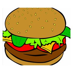 Hamburger-cheeseburger-fast-food Premium Plush Fleece Blanket (small) by 99art