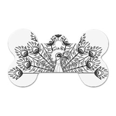 Peacock-plumage-display-bird Dog Tag Bone (two Sides) by 99art