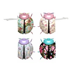 Ladybug-flower-pattern-shabby-chic Lightweight Drawstring Pouch (l) by 99art