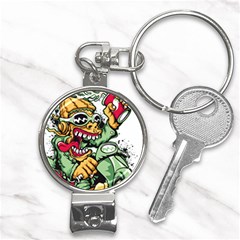 Scooter-motorcycle-graffiti Nail Clippers Key Chain by 99art