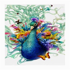 Bird-peafowl-painting-drawing-feather-birds Medium Glasses Cloth by 99art