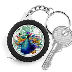 Bird-peafowl-painting-drawing-feather-birds Measuring Tape by 99art