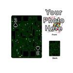 Circuit Board Conductor Tracks Playing Cards 54 Designs (Mini) Front - Spade3