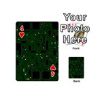 Circuit Board Conductor Tracks Playing Cards 54 Designs (Mini) Front - Heart4