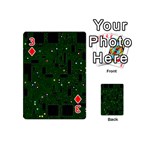 Circuit Board Conductor Tracks Playing Cards 54 Designs (Mini) Front - Diamond3