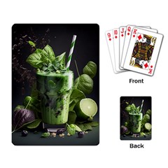 Drink Spinach Smooth Apple Ginger Playing Cards Single Design (rectangle) by Ndabl3x