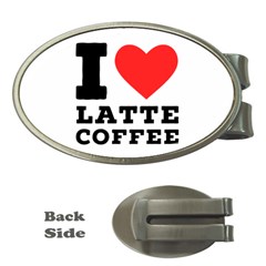 I Love Latte Coffee Money Clips (oval)  by ilovewhateva