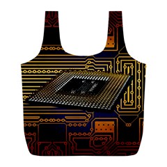 Processor Cpu Board Circuit Full Print Recycle Bag (l) by Wav3s
