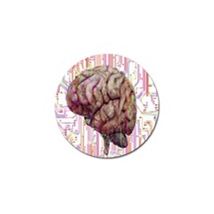 Brain Think Neurons Circuit Golf Ball Marker by Wav3s