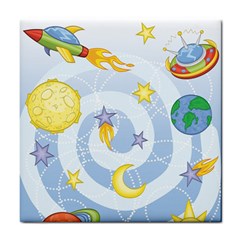 Science Fiction Outer Space Tile Coaster by Ndabl3x