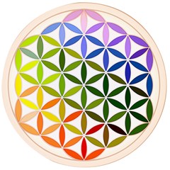 Mandala Rainbow Colorful Wooden Bottle Opener (round) by Ndabl3x