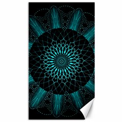 Ornament District Turquoise Canvas 40  X 72  by Ndabl3x