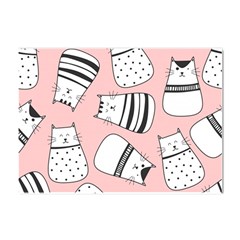 Cute Cats Cartoon Seamless-pattern Crystal Sticker (a4) by Vaneshart