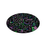 Math-linear-mathematics-education-circle-background Sticker Oval (10 pack) Front