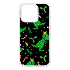 Christmas-funny-pattern Dinosaurs Iphone 14 Pro Tpu Uv Print Case by Vaneshart