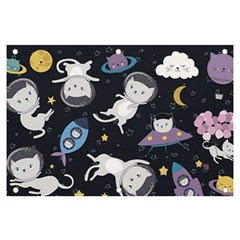 Space Cat Illustration Pattern Astronaut Banner And Sign 6  X 4  by Wav3s