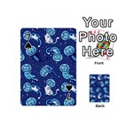 Cat Spacesuit Space Suit Astronaut Pattern Playing Cards 54 Designs (Mini) Front - Spade7
