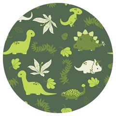 Cute Dinosaur Pattern Round Trivet by Wav3s