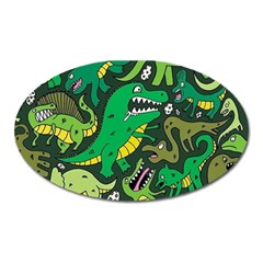 Dino Kawaii Oval Magnet by Wav3s