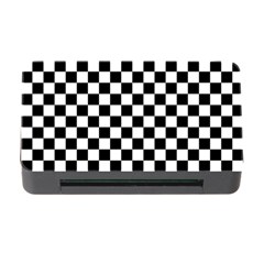 Black White Checker Pattern Checkerboard Memory Card Reader With Cf by Cowasu