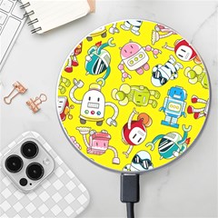 Robot Pattern Lego Wireless Fast Charger(white) by Cowasu