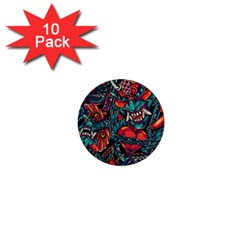 Japanese Graffiti 1  Mini Buttons (10 Pack)  by Cowasu