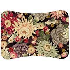 Japanese Flower Art Velour Seat Head Rest Cushion by Cowasu