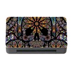 Skull Death Mosaic Artwork Stained Glass Memory Card Reader with CF Front