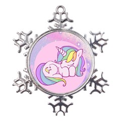 Unicorn Stitch Metal Large Snowflake Ornament by Bangk1t