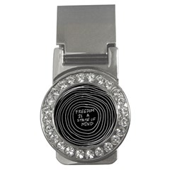 Psychedelic Art Freedom Is A State Of Mind Trippy Quotes Money Clips (cz)  by Bangk1t