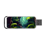 Rainforest Jungle Cartoon Animation Background Portable USB Flash (Two Sides) Front