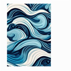 Pattern Ocean Waves Arctic Ocean Blue Nature Sea Large Garden Flag (two Sides) by Ndabl3x