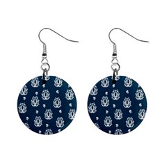 Pattern Baroque Art Drawing Mini Button Earrings by Ndabl3x