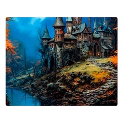 Castle Fantasy Premium Plush Fleece Blanket (large) by Ndabl3x