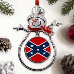 Rebel Flag  Metal Snowman Ornament by Jen1cherryboot88