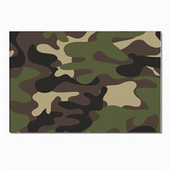 Texture Military Camouflage Repeats Seamless Army Green Hunting Postcards 5  X 7  (pkg Of 10) by Cowasu