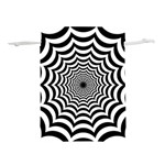 Spider Web Hypnotic Lightweight Drawstring Pouch (M) Back