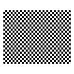 Black And White Checkerboard Background Board Checker Premium Plush Fleece Blanket (Large) 80 x60  Blanket Front